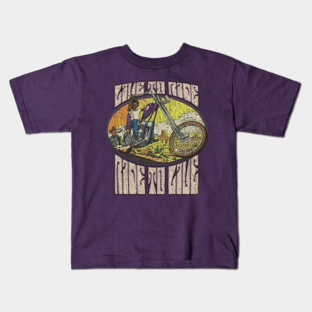 Ride to Live Desert Chopper 1972 Kids T-Shirt by JCD666